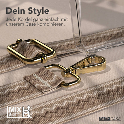 Samsung Galaxy S26 Handykette mit verstellbarem Boho Band Umhängegurt 