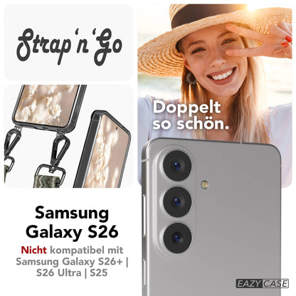 Samsung Galaxy S26 Handykette mit verstellbarem Boho Band Umhängegurt 