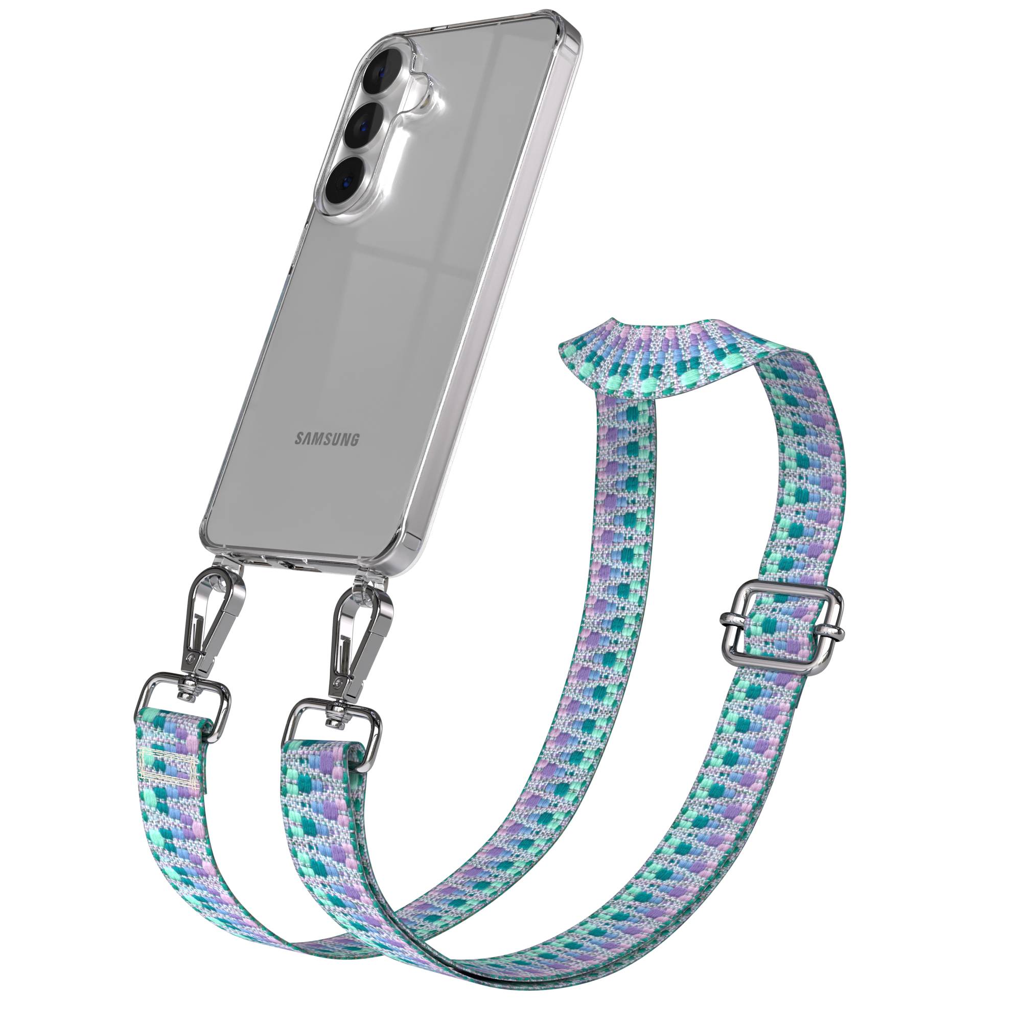 Samsung Galaxy S26 Handykette mit verstellbarem Boho Band Umhängegurt 