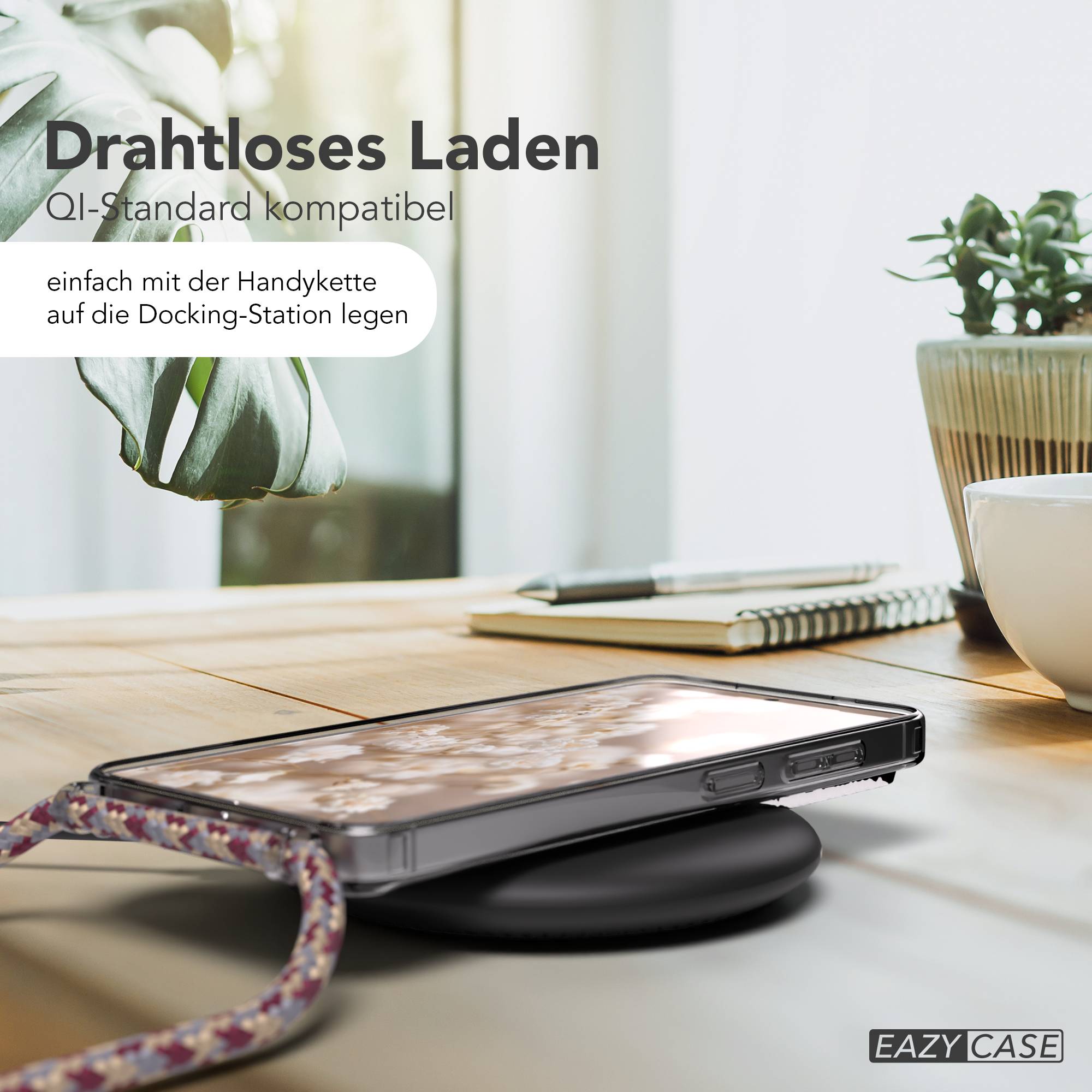 Samsung Galaxy S26 transparente Handykette mit MagSafe Funktion und verstellbarer Kordel 