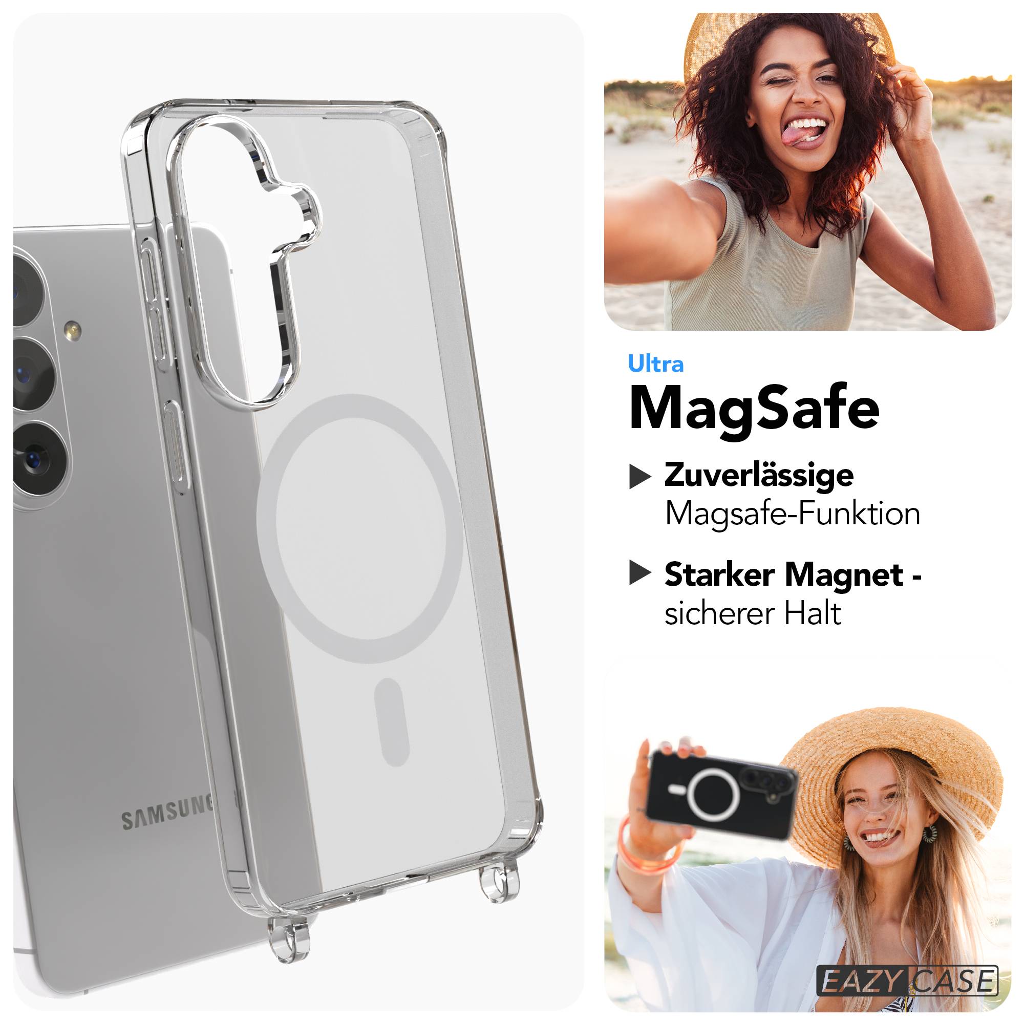 Samsung Galaxy S26 transparente Handykette mit MagSafe Funktion und verstellbarer Kordel 