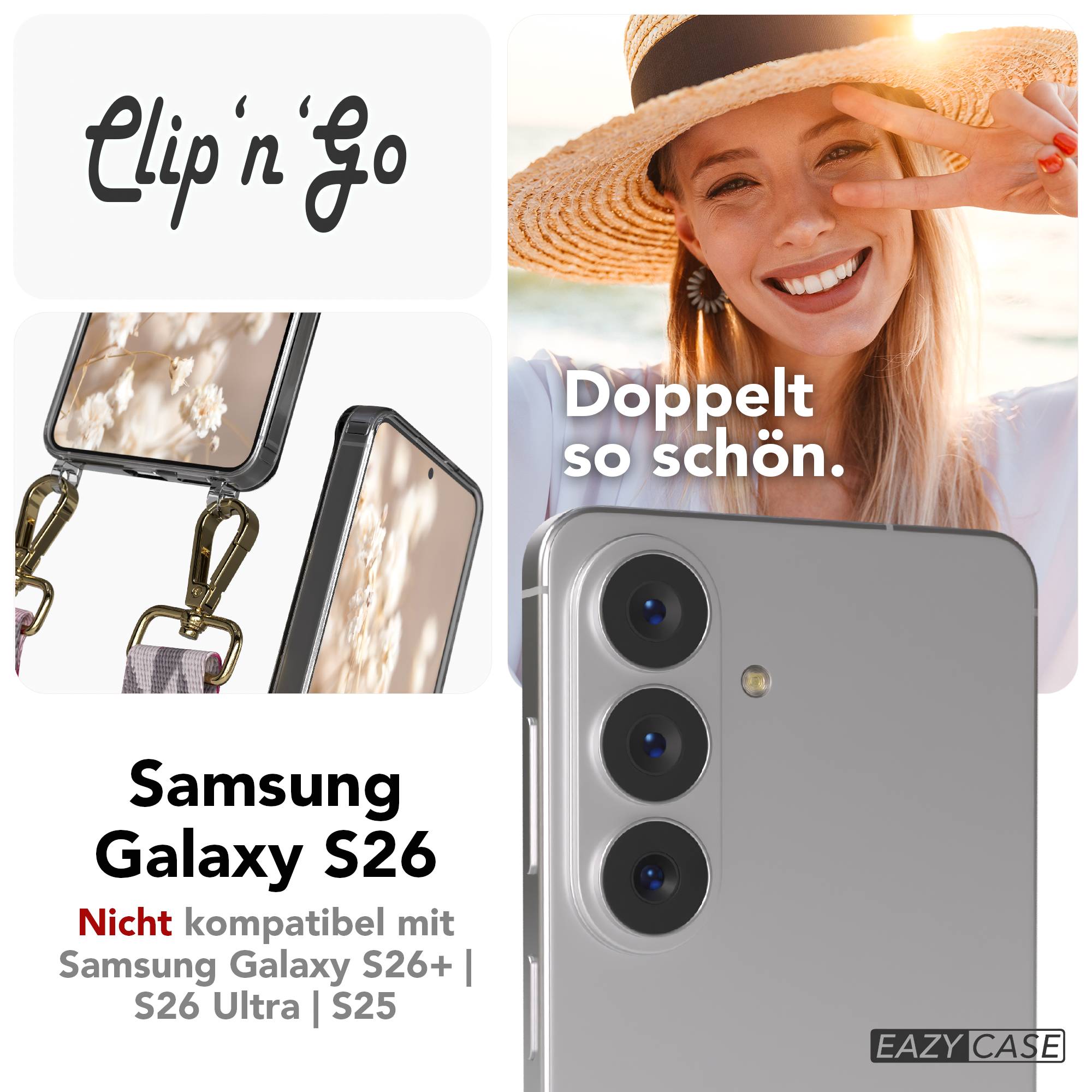 Samsung Galaxy S26 MagSafe Handykette mit verstellbarem Boho Band Set 
