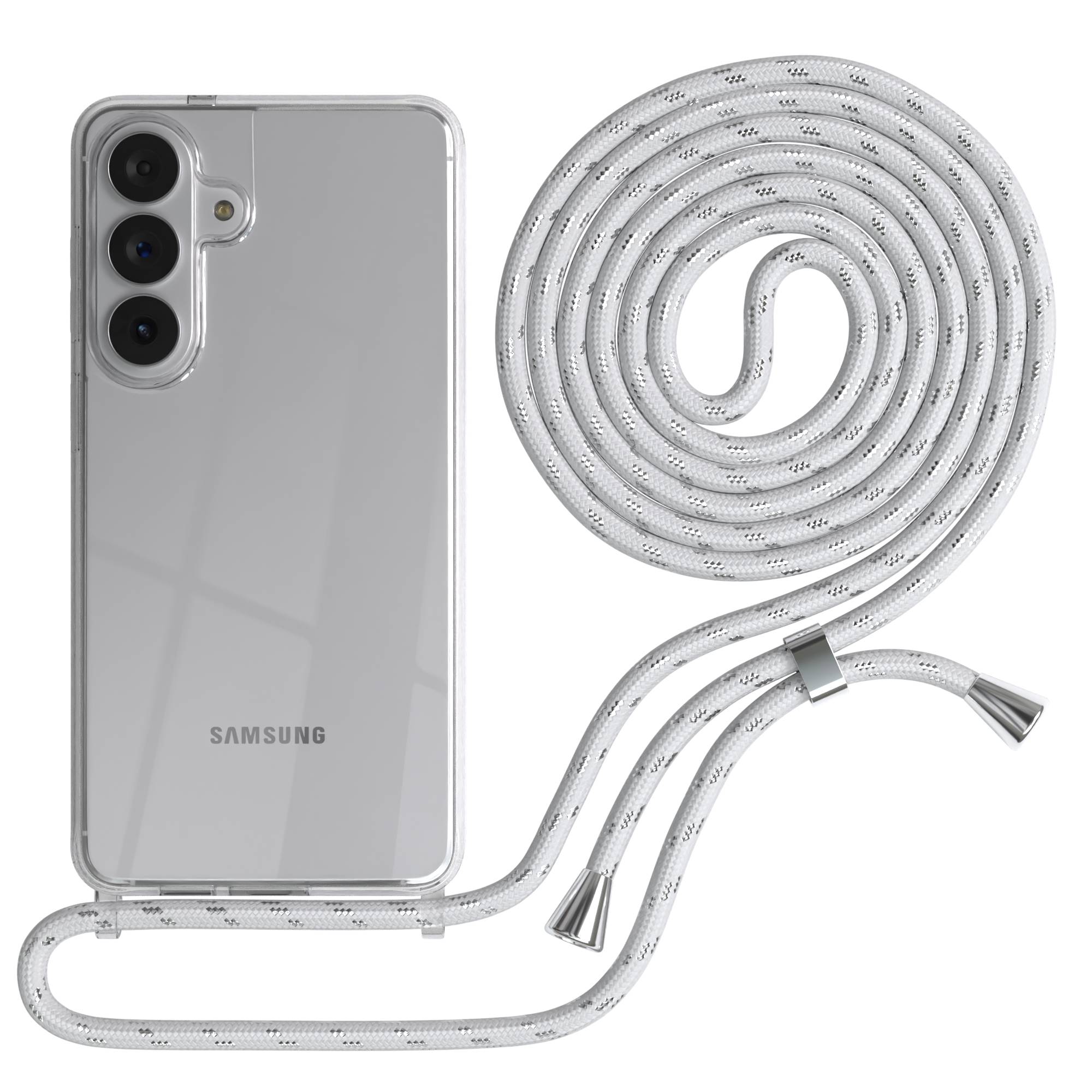 Samsung Galaxy S26 Plus transparente Handykette mit verstellbarer Kordel 