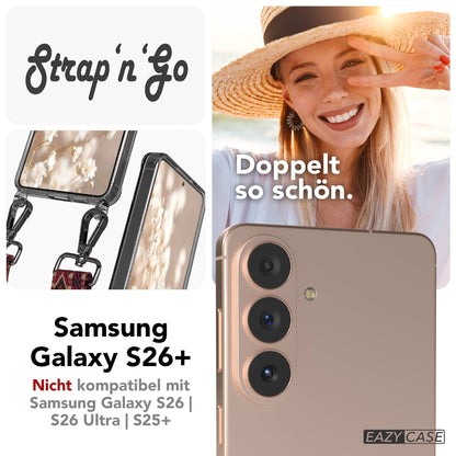 Samsung Galaxy S26 Plus Handykette mit Boho Band verstellbar 