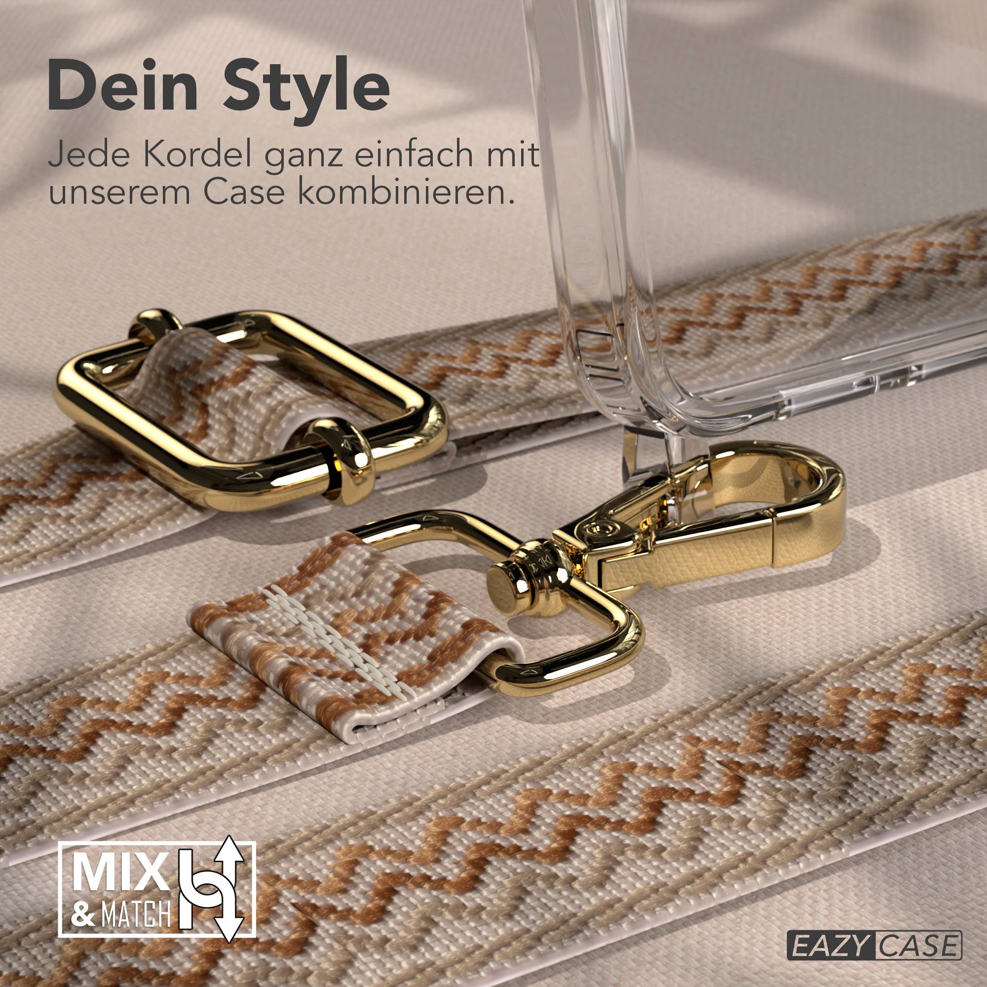 Samsung Galaxy S26 Plus Handykette mit Boho Band verstellbar 
