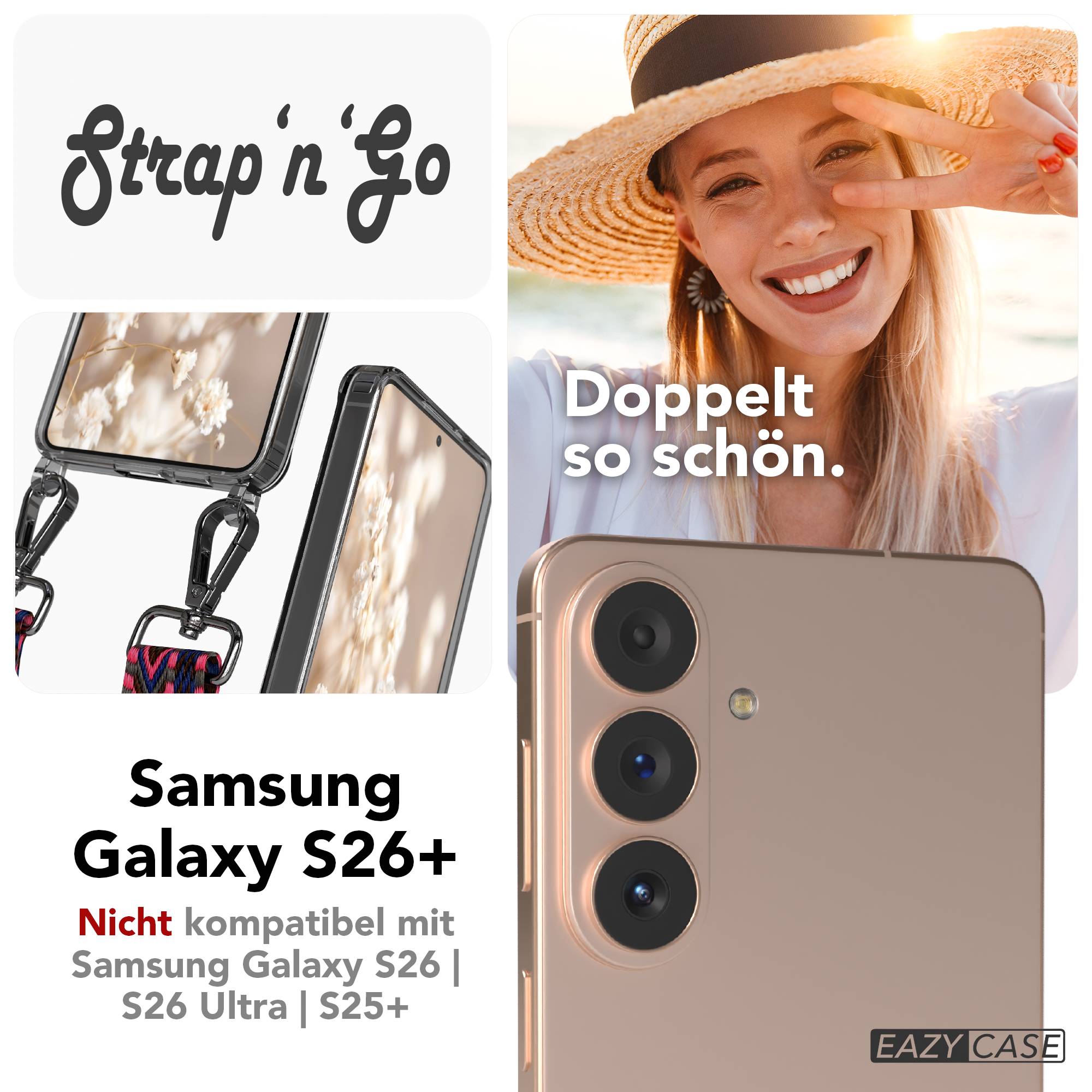 Samsung Galaxy S26 Plus Handykette mit Boho Band Set 