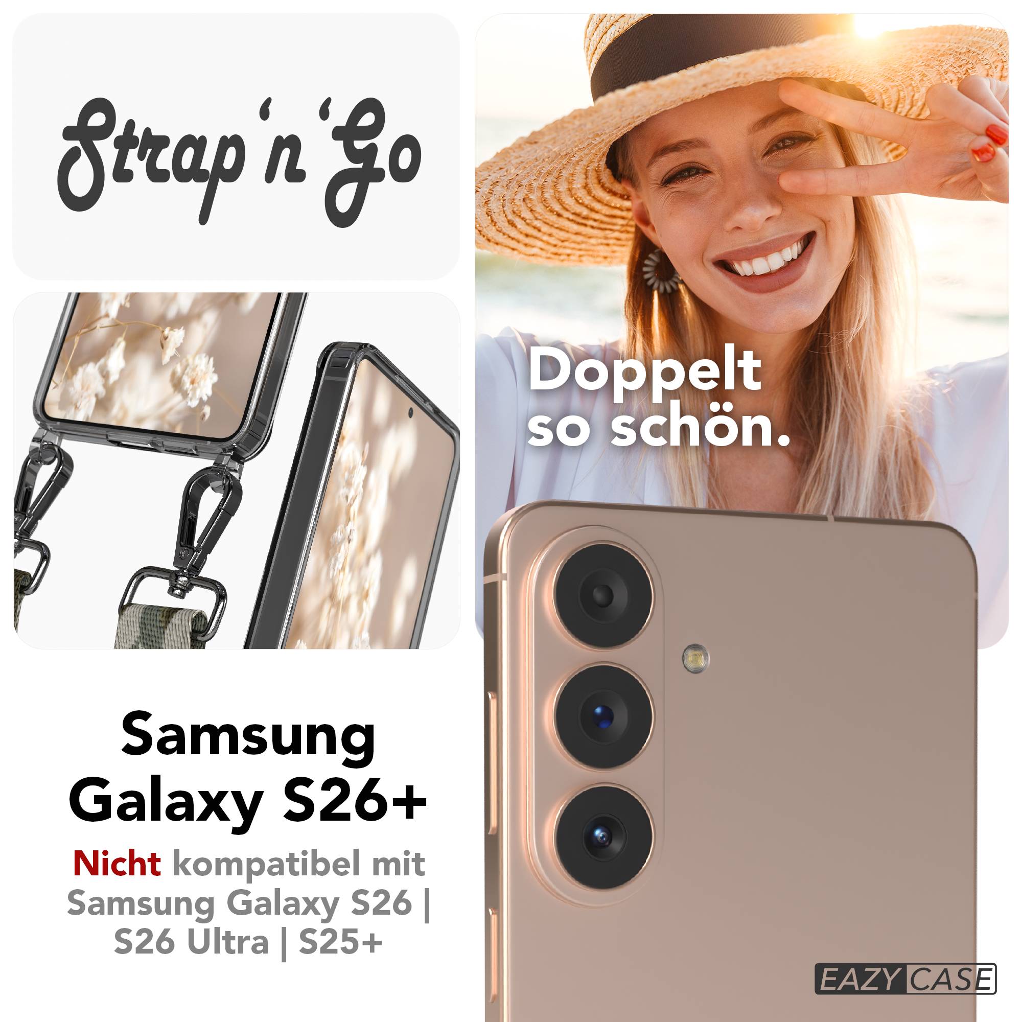 Samsung Galaxy S26 Plus Handykette mit Boho Band Set 