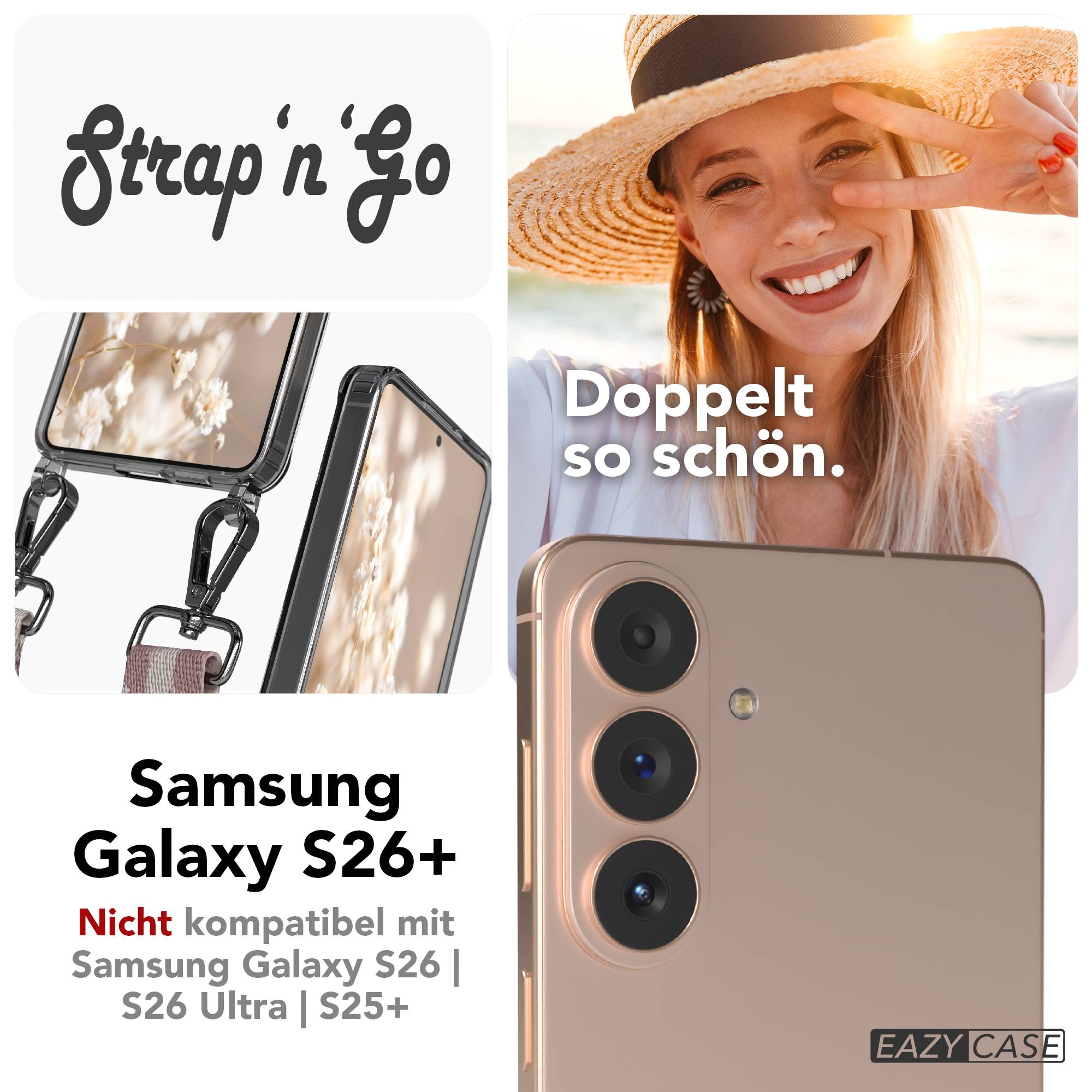 Samsung Galaxy S26 Plus Handykette mit Boho Band Set 