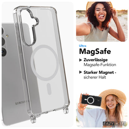 Samsung Galaxy S26 Plus transparente Handykette mit Kordel MagSafe TPU Hülle 