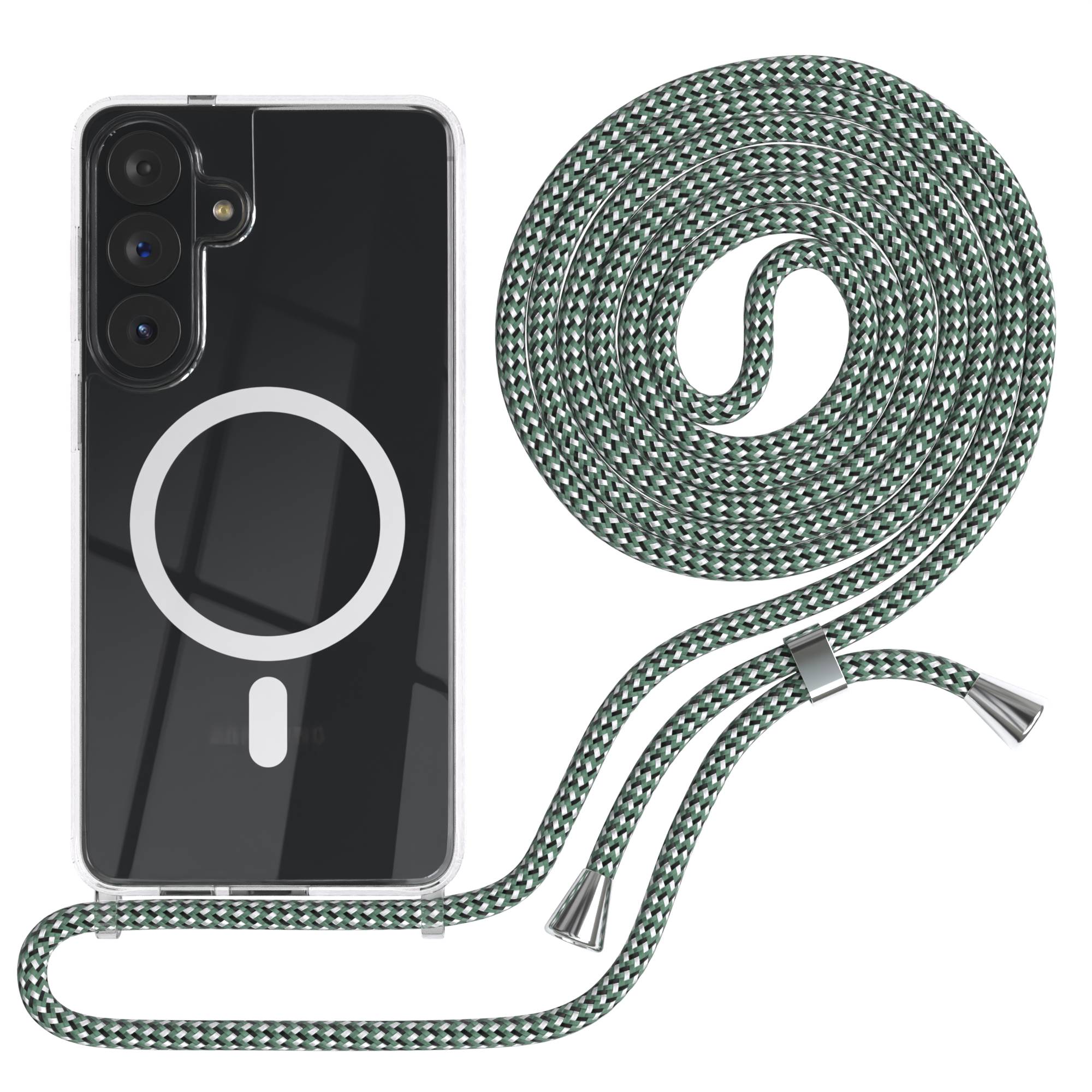 Samsung Galaxy S26 Plus transparente Handykette mit Kordel MagSafe TPU Hülle 