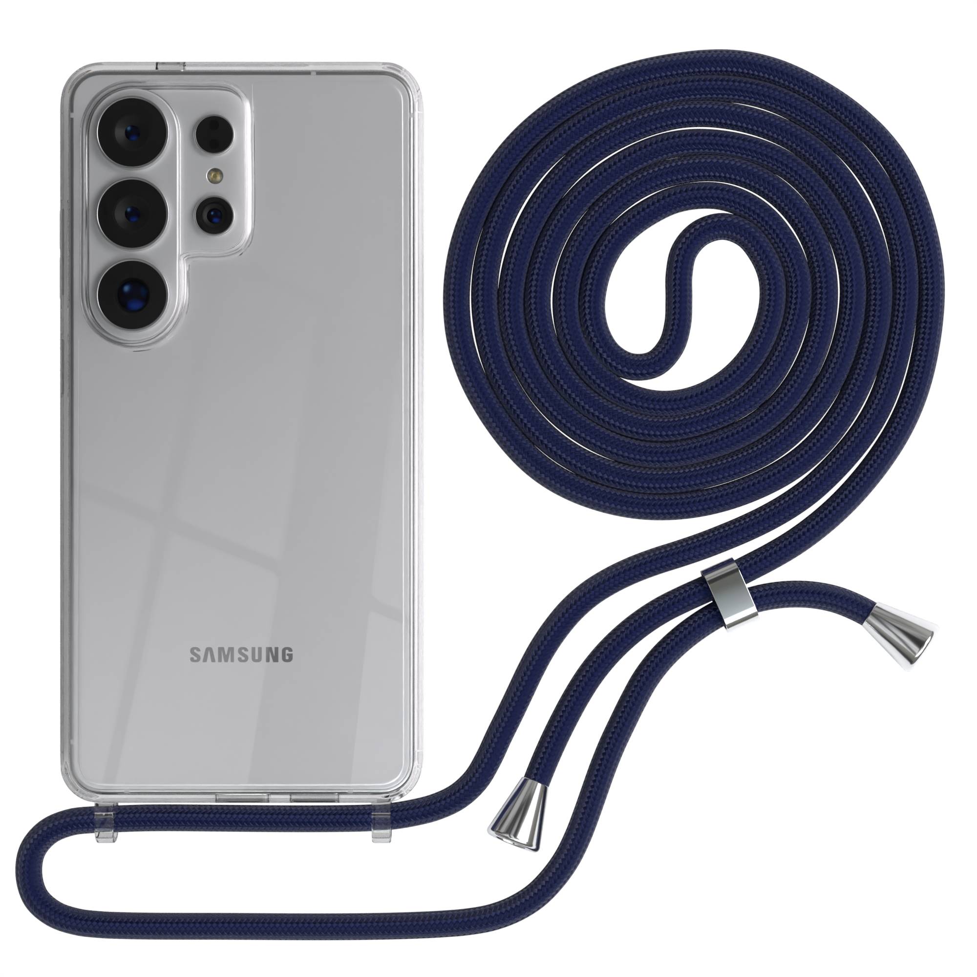 Samsung Galaxy S26 Ultra transparente Handykette mit verstellbarer Kordel TPU Hülle 
