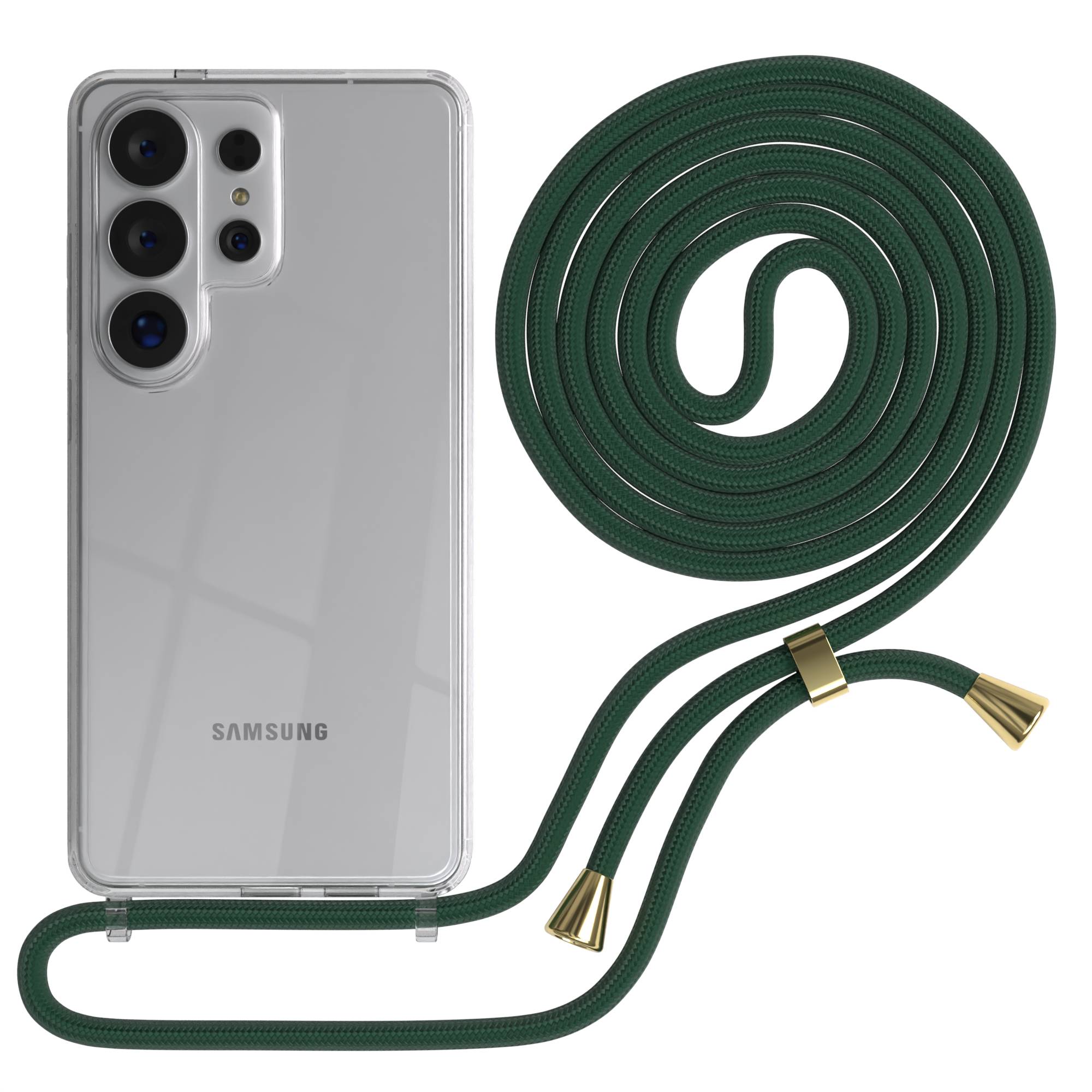 Samsung Galaxy S26 Ultra transparente Handykette mit verstellbarer Kordel TPU Hülle 