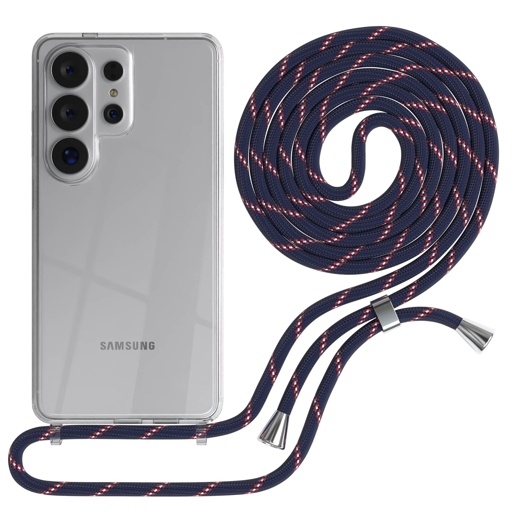 Samsung Galaxy S26 Ultra transparente Handykette mit verstellbarer Kordel TPU Hülle 