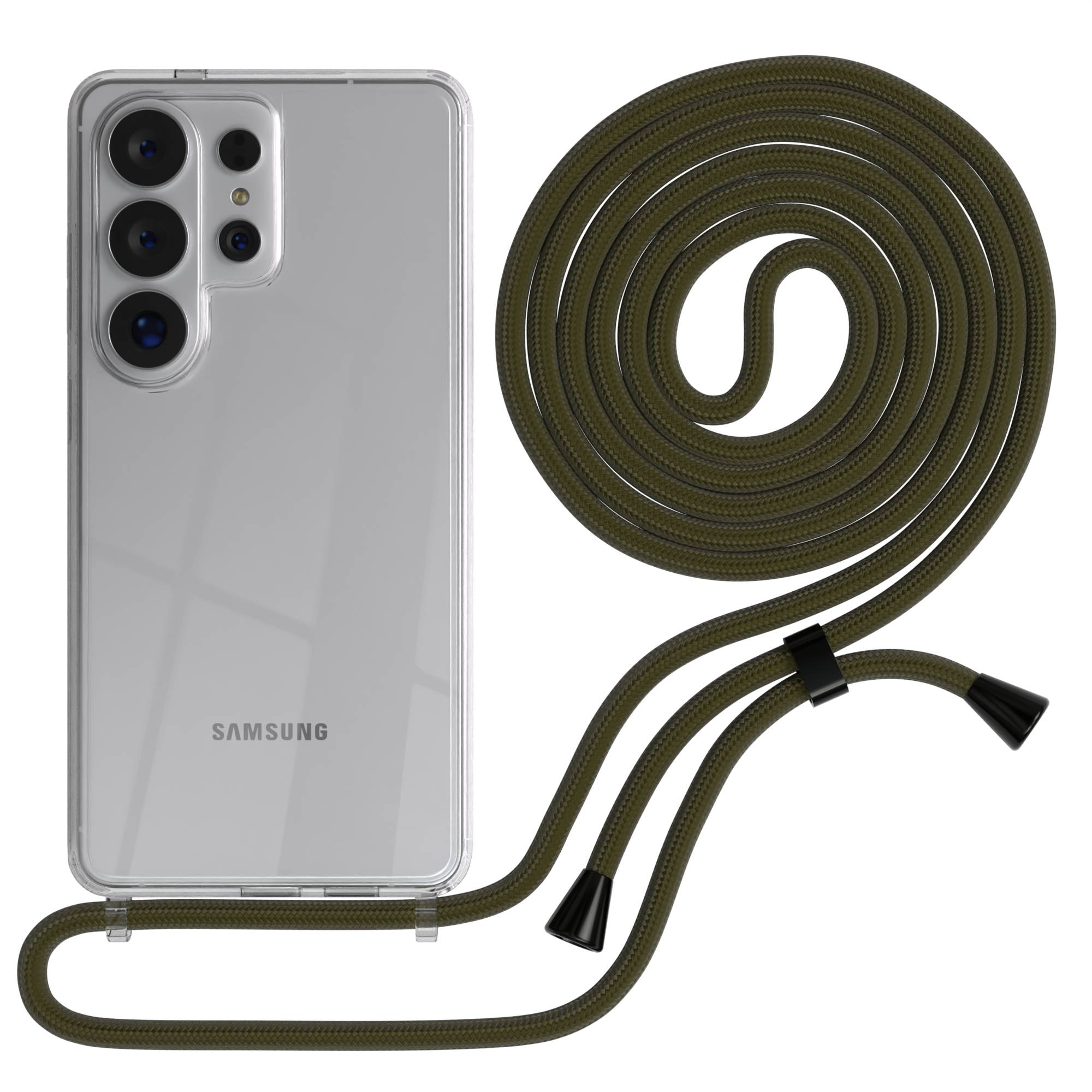 Samsung Galaxy S26 Ultra transparente Handykette mit verstellbarer Kordel TPU Hülle 