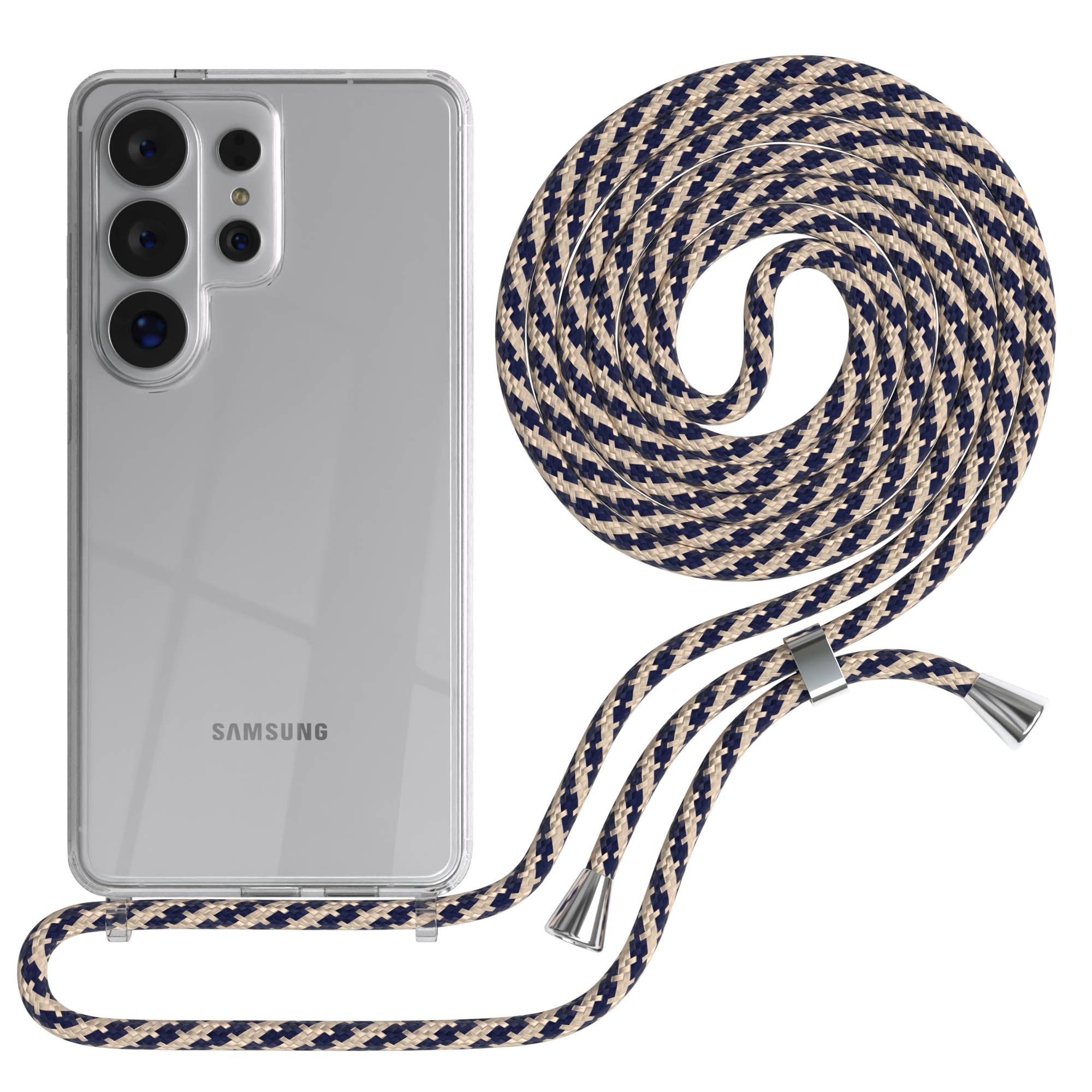 Samsung Galaxy S26 Ultra transparente Handykette mit verstellbarer Kordel TPU Hülle 