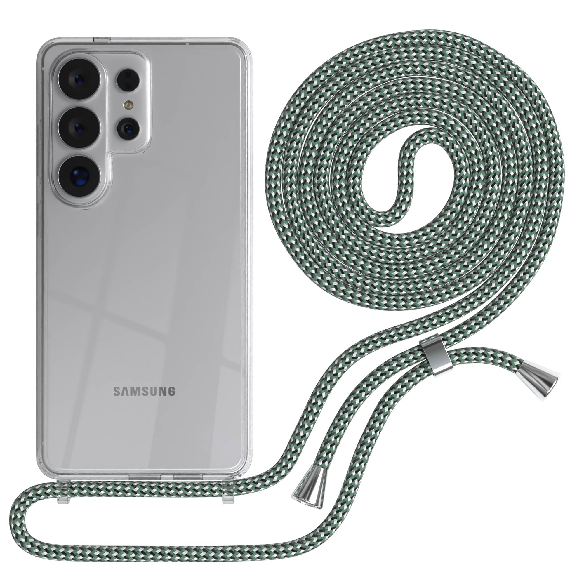 Samsung Galaxy S26 Ultra transparente Handykette mit verstellbarer Kordel TPU Hülle 
