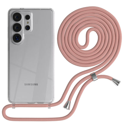 Samsung Galaxy S26 Ultra transparente Handykette mit verstellbarer Kordel TPU Hülle 
