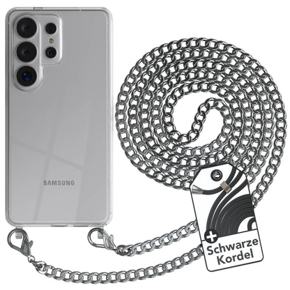 Samsung Galaxy S26 Ultra Handykette mit Metallkette und Kordel zum Umhängen 