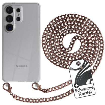 Samsung Galaxy S26 Ultra Handykette mit Metallkette und Kordel zum Umhängen 