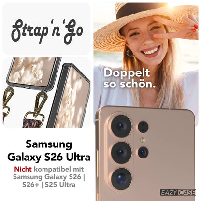 Samsung Galaxy S26 Ultra Handykette mit Boho Band verstellbar 