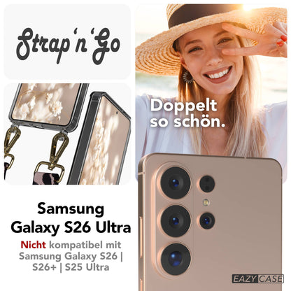 Samsung Galaxy S26 Ultra Handykette mit verstellbarem Boho Band zum Umhängen 