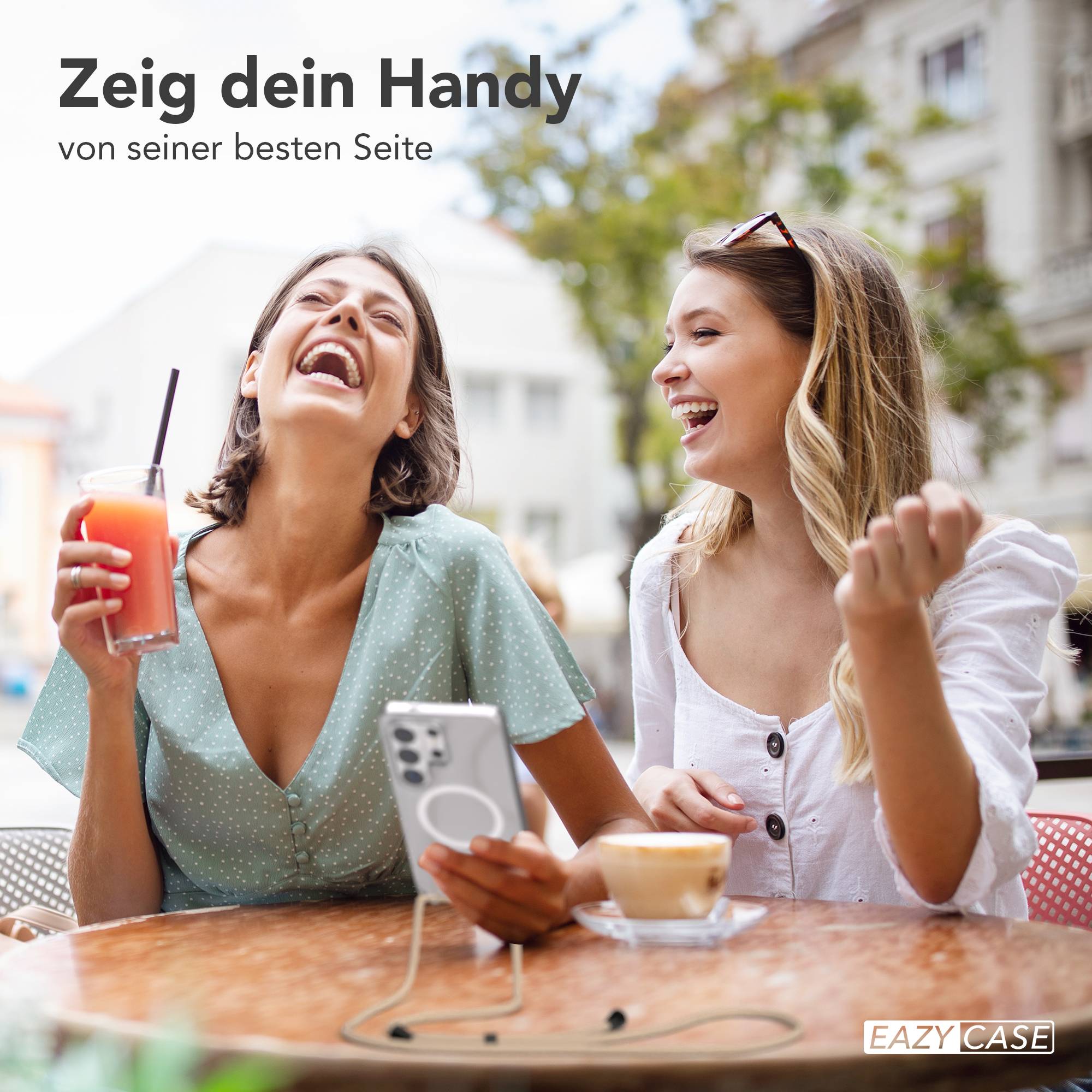 Samsung Galaxy S26 Ultra transparente Handykette mit MagSafe und verstellbarer Kordel 