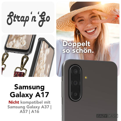 Samsung Galaxy A17 Handykette mit Boho Band und verstellbarem Trageriemen 