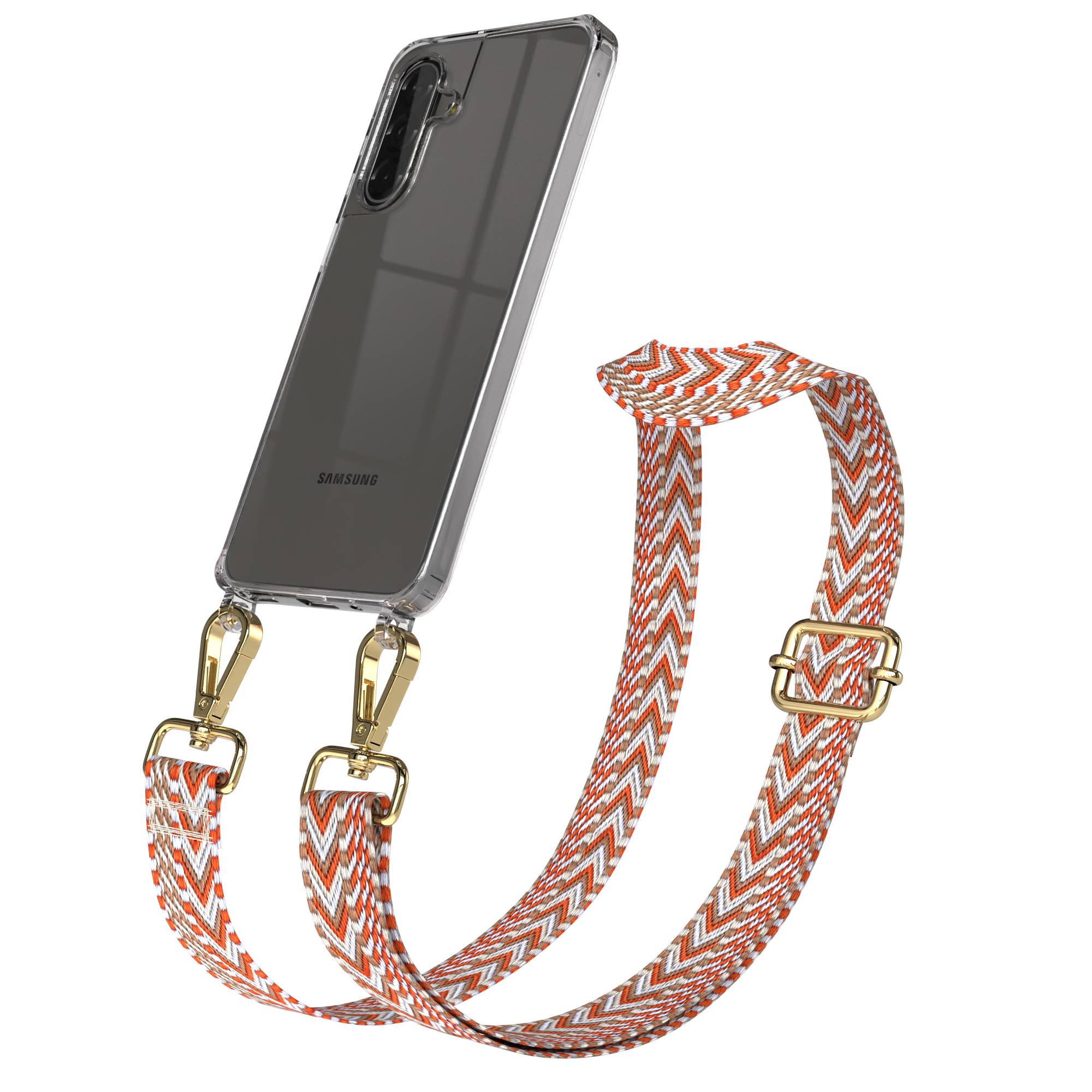 Samsung Galaxy A17 Handykette mit Boho Band und verstellbarem Trageriemen 