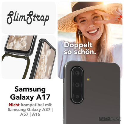 Samsung Galaxy A17 transparente Handykette mit MagSafe und verstellbarer Kordel 