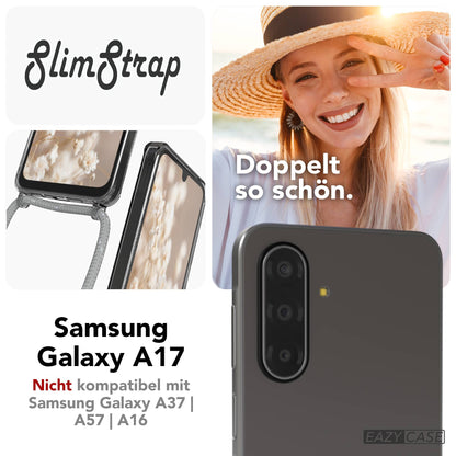 Samsung Galaxy A17 transparente Handykette mit MagSafe und verstellbarer Kordel 