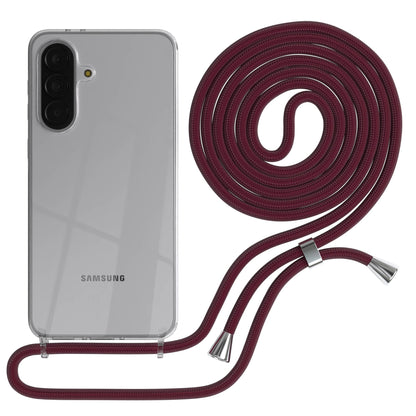 Samsung Galaxy A37 transparente Handykette mit verstellbarer Kordel TPU Schutzhülle 