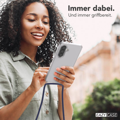 Samsung Galaxy A37 transparente Handykette mit verstellbarer Kordel TPU Schutzhülle 