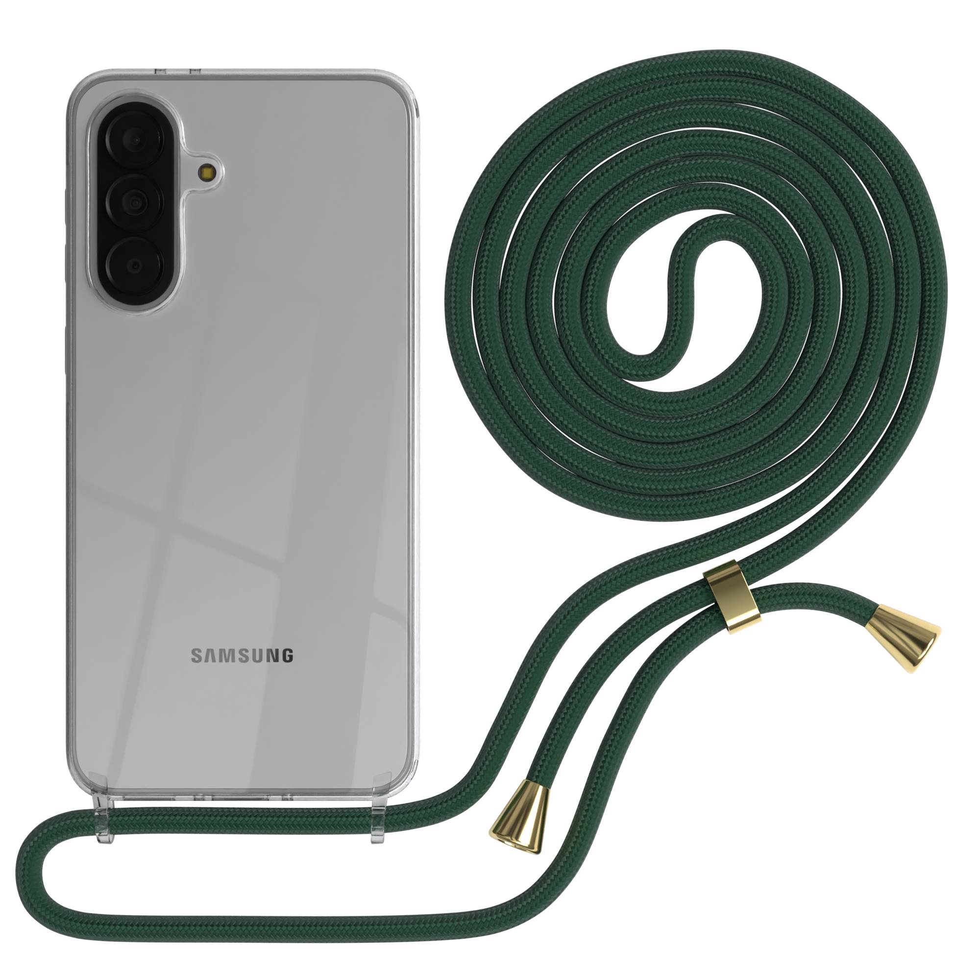 Samsung Galaxy A37 transparente Handykette mit verstellbarer Kordel TPU Schutzhülle 