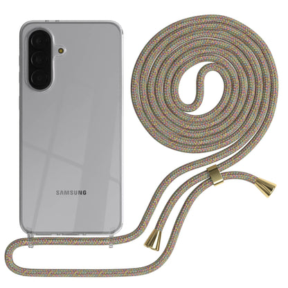 Samsung Galaxy A37 transparente Handykette mit verstellbarer Kordel TPU Schutzhülle 