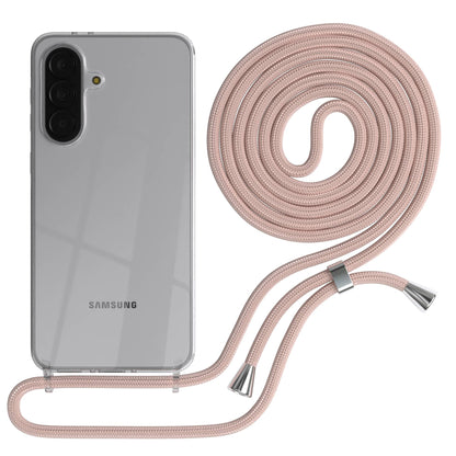 Samsung Galaxy A37 transparente Handykette mit verstellbarer Kordel TPU Schutzhülle 