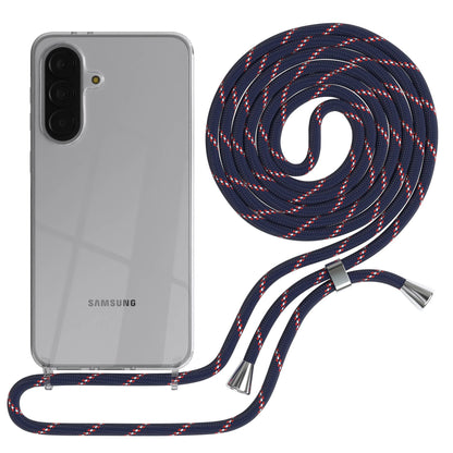 Samsung Galaxy A37 transparente Handykette mit verstellbarer Kordel TPU Schutzhülle 