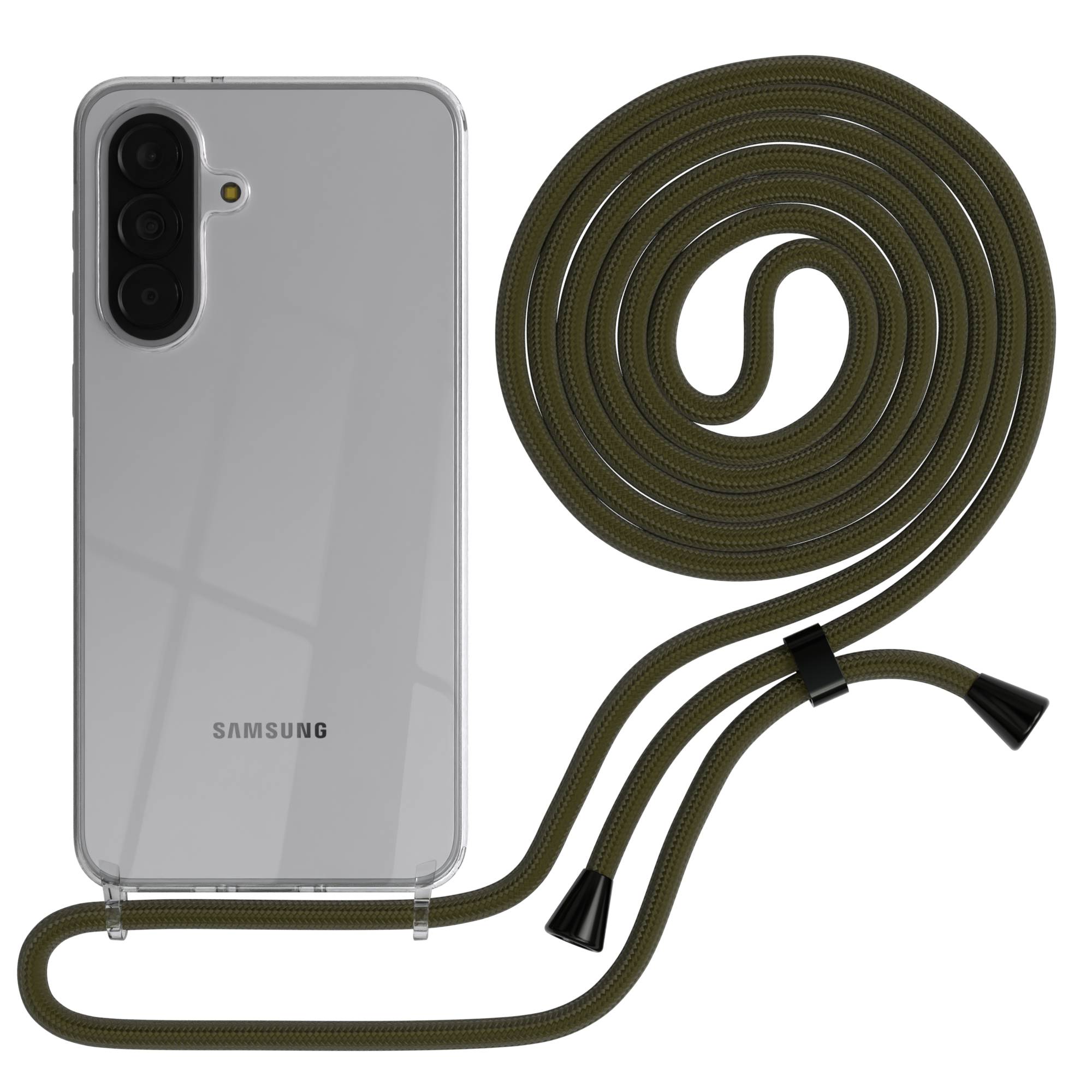 Samsung Galaxy A37 transparente Handykette mit verstellbarer Kordel TPU Schutzhülle 