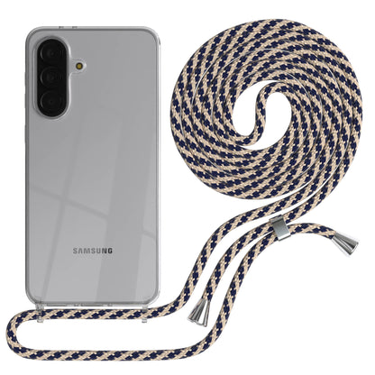 Samsung Galaxy A37 transparente Handykette mit verstellbarer Kordel TPU Schutzhülle 