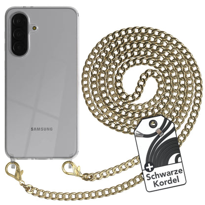 Samsung Galaxy A37 Handykette TPU Hülle schwarze Metallkordel EAZY CASE 