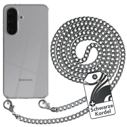 Samsung Galaxy A37 Handykette TPU Hülle schwarze Metallkordel EAZY CASE 