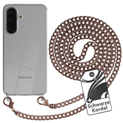 Samsung Galaxy A37 Handykette TPU Hülle schwarze Metallkordel EAZY CASE 