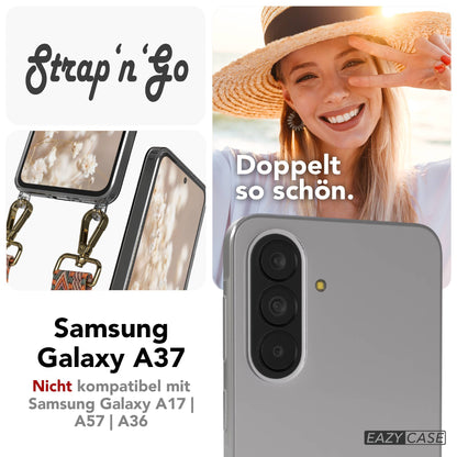 Samsung Galaxy A37 Handykette mit verstellbarem Boho Band Umhängeriemen 