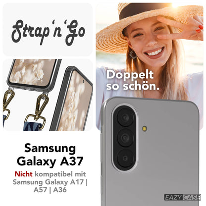 Samsung Galaxy A37 Handykette mit Boho Band verstellbar zum Umhängen 