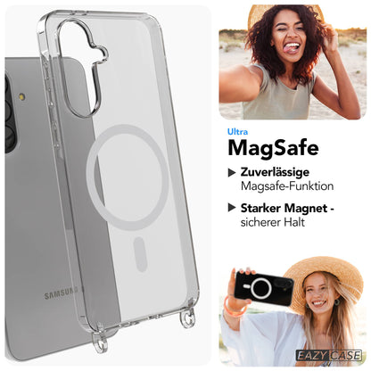 Samsung Galaxy A37 transparente Handykette mit MagSafe Technologie Kordel 