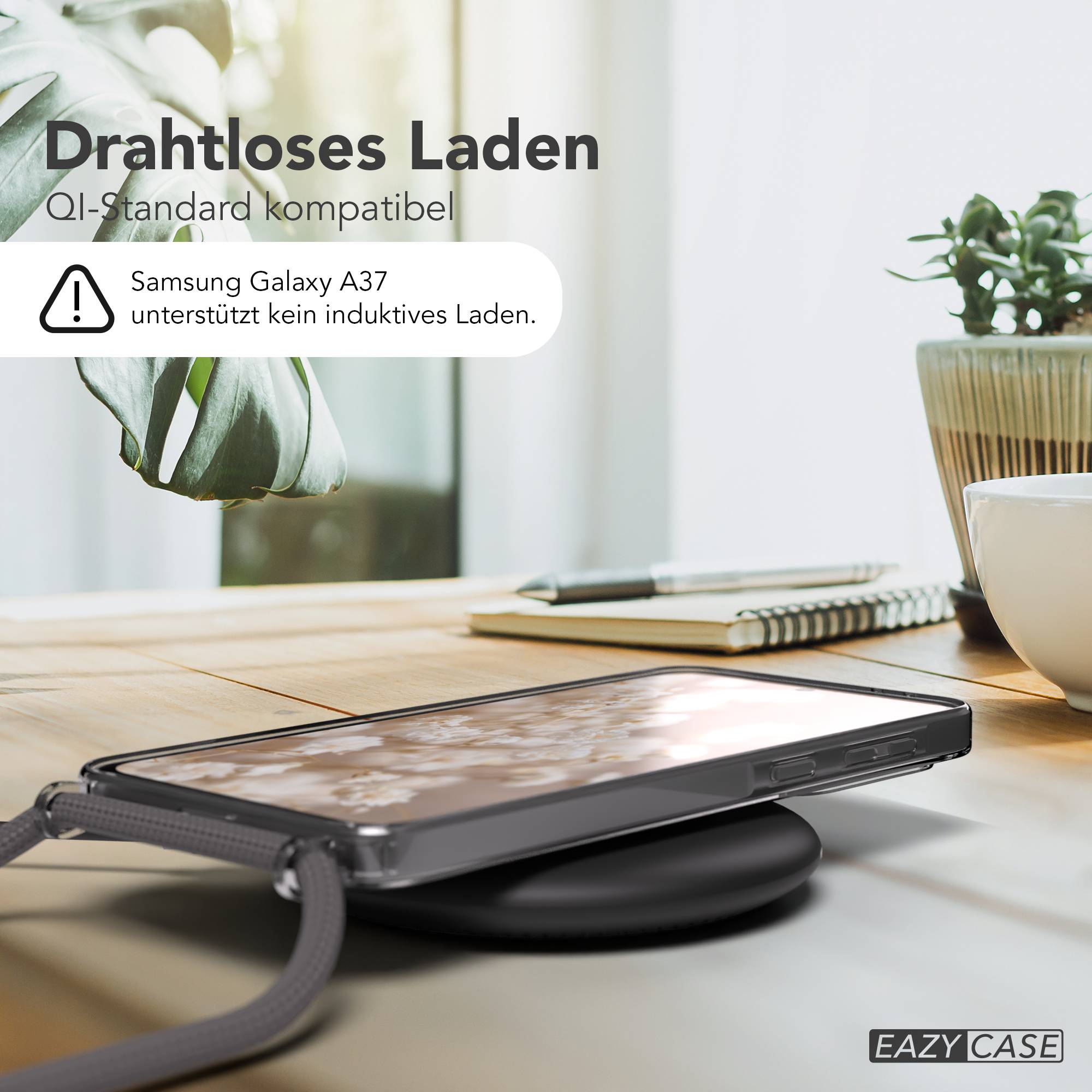 Samsung Galaxy A37 transparente Handykette mit MagSafe Technologie Kordel 