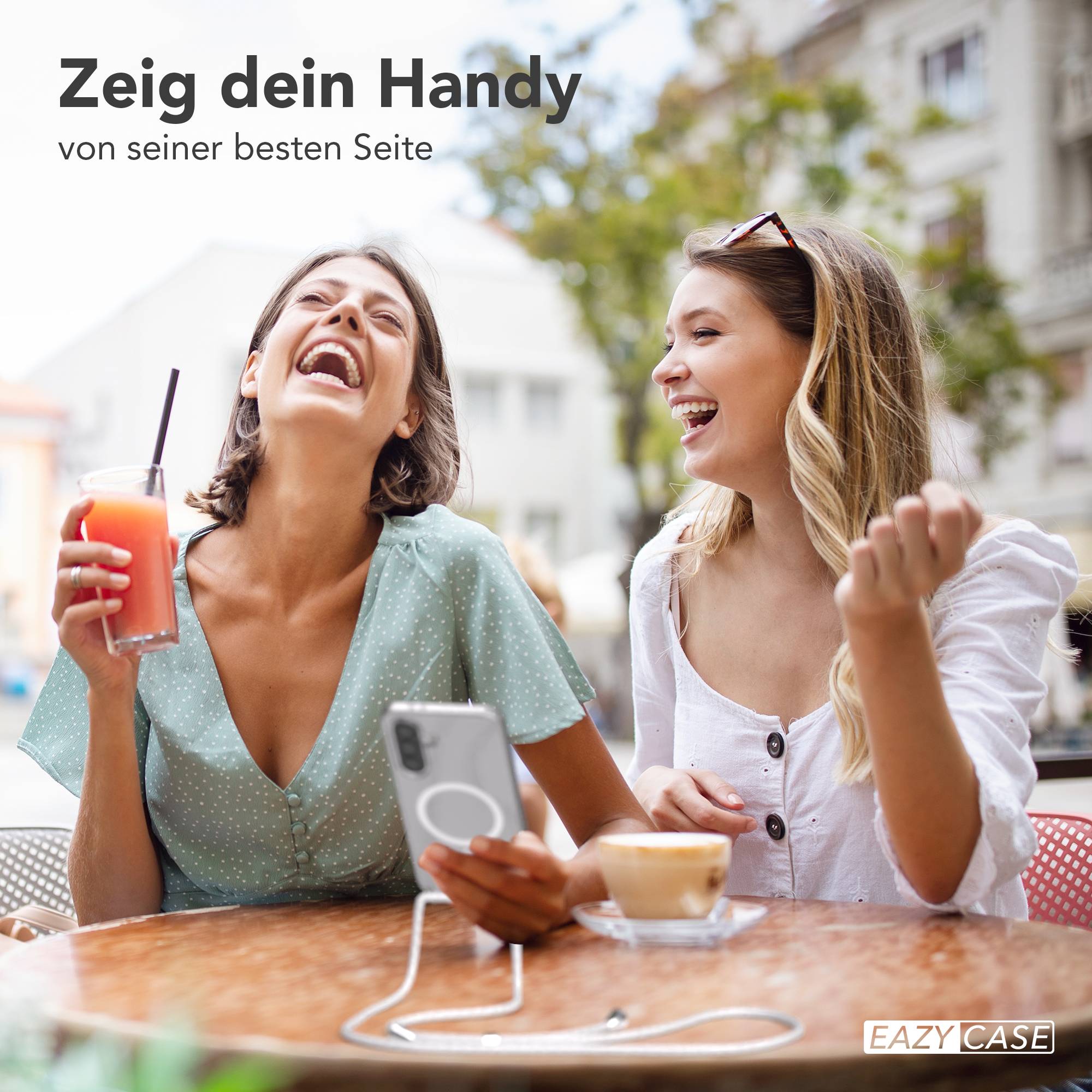 Samsung Galaxy A37 transparente Handykette mit MagSafe Technologie Kordel 