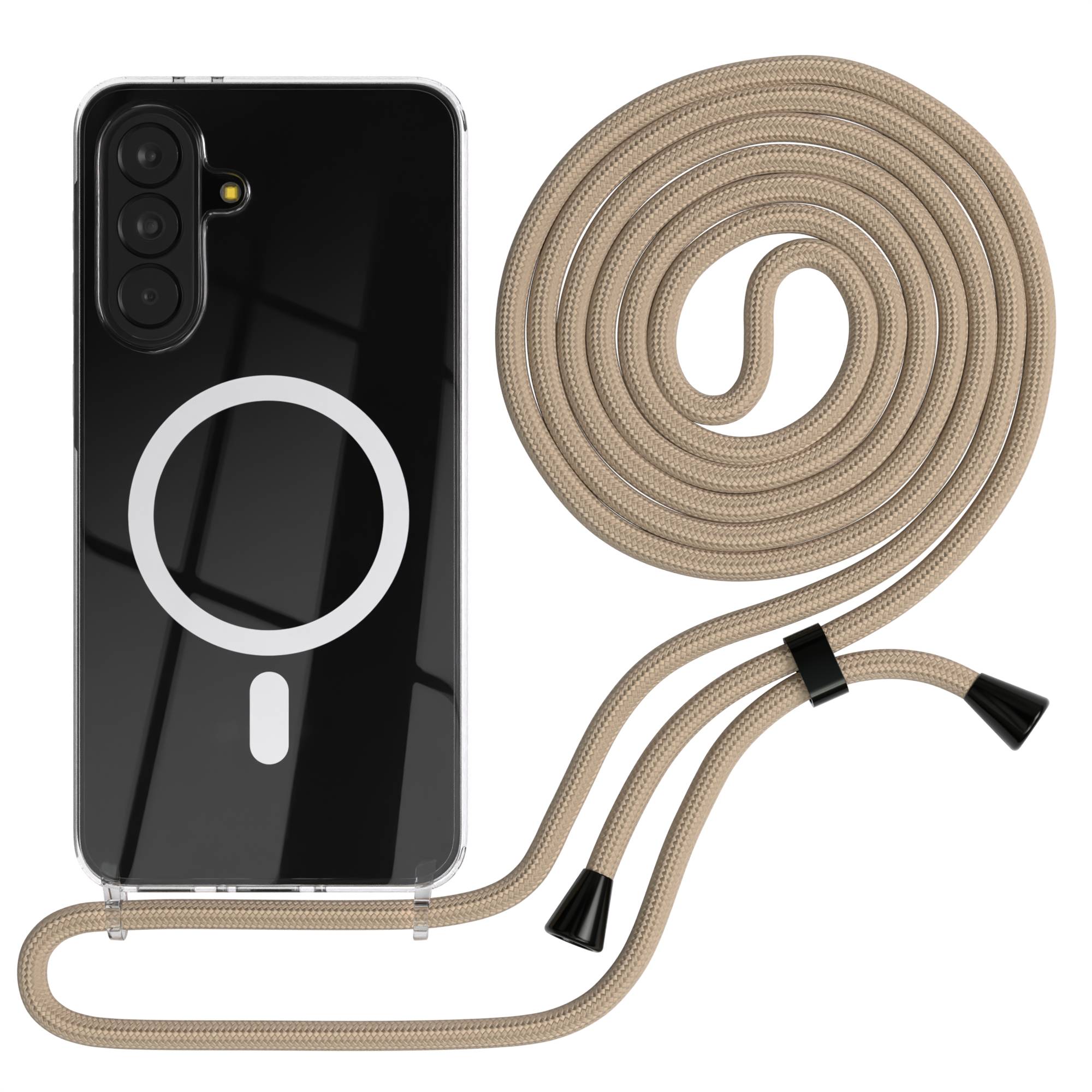 Samsung Galaxy A37 transparente Handykette mit MagSafe Technologie Kordel 
