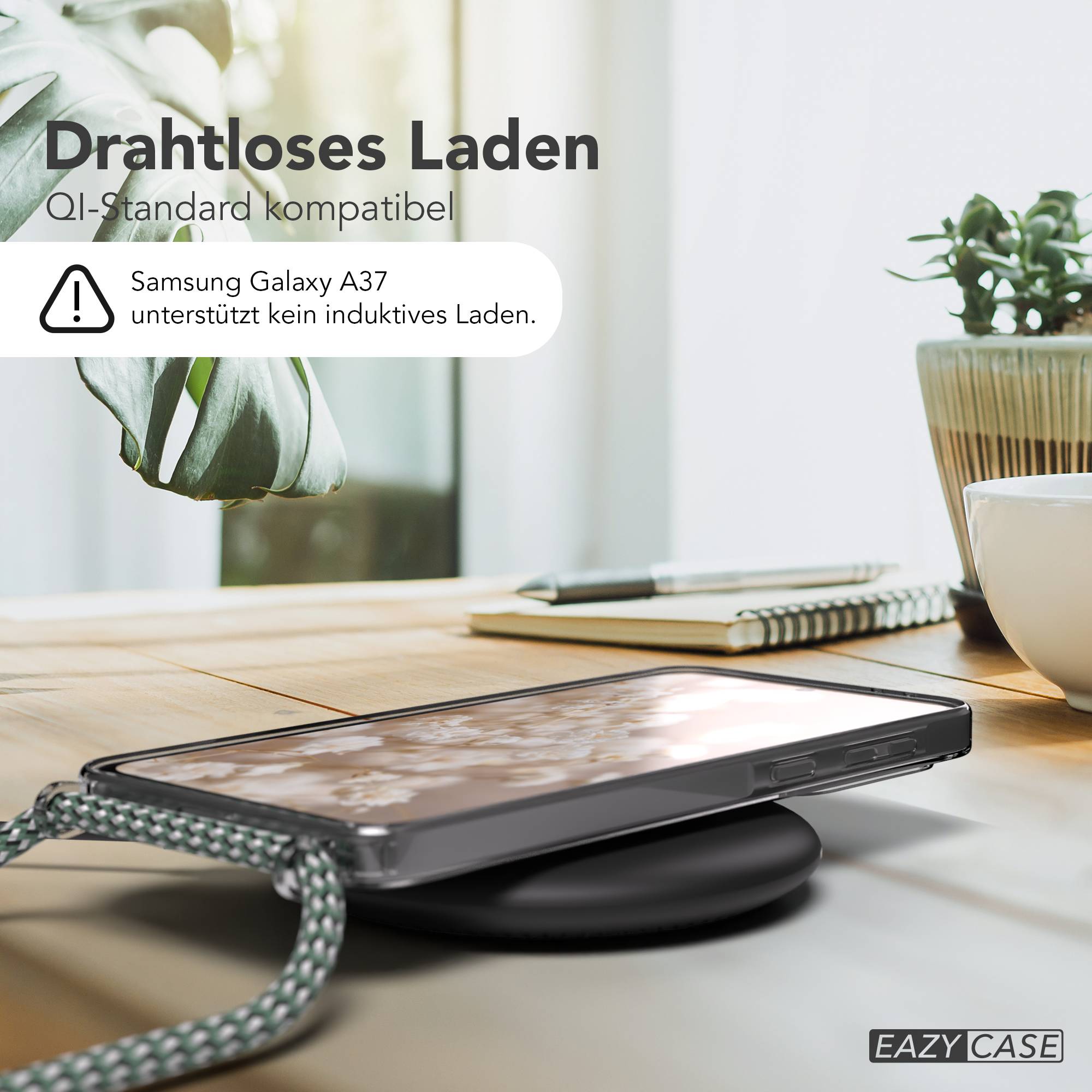 Samsung Galaxy A37 transparente Handykette mit MagSafe Technologie Kordel 