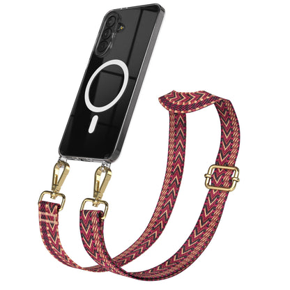 Samsung Galaxy A37 Handykette mit MagSafe und Boho Trageriemen Set 