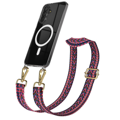 Samsung Galaxy A37 Handykette mit MagSafe und Boho Trageriemen Set 